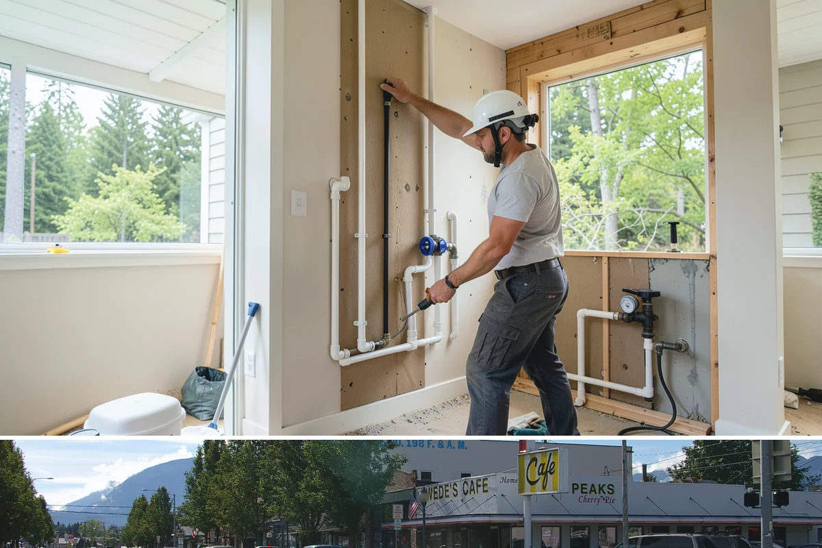 Garage Entry Door Installation in North Bend, King County, WA - This interior-to-garage door can be installed any time of year.