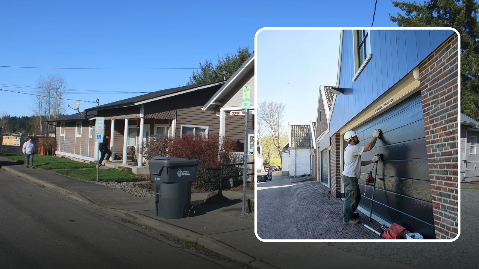 Garage Entry Door Installation in South Prairie, Pierce County, WA - A code-compliant garage entry door that separates your garage from living space safely and securely.
