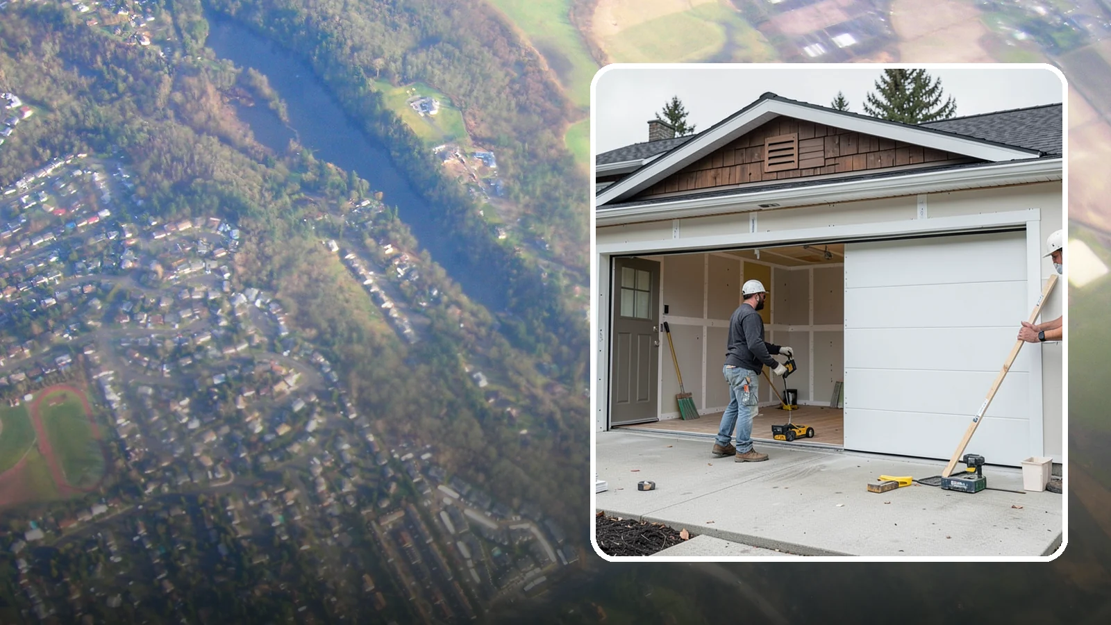 Garage Finishing in Algona, King County, WA - Finishing out bare studs and concrete into a clean, insulated interior ready for everyday use.