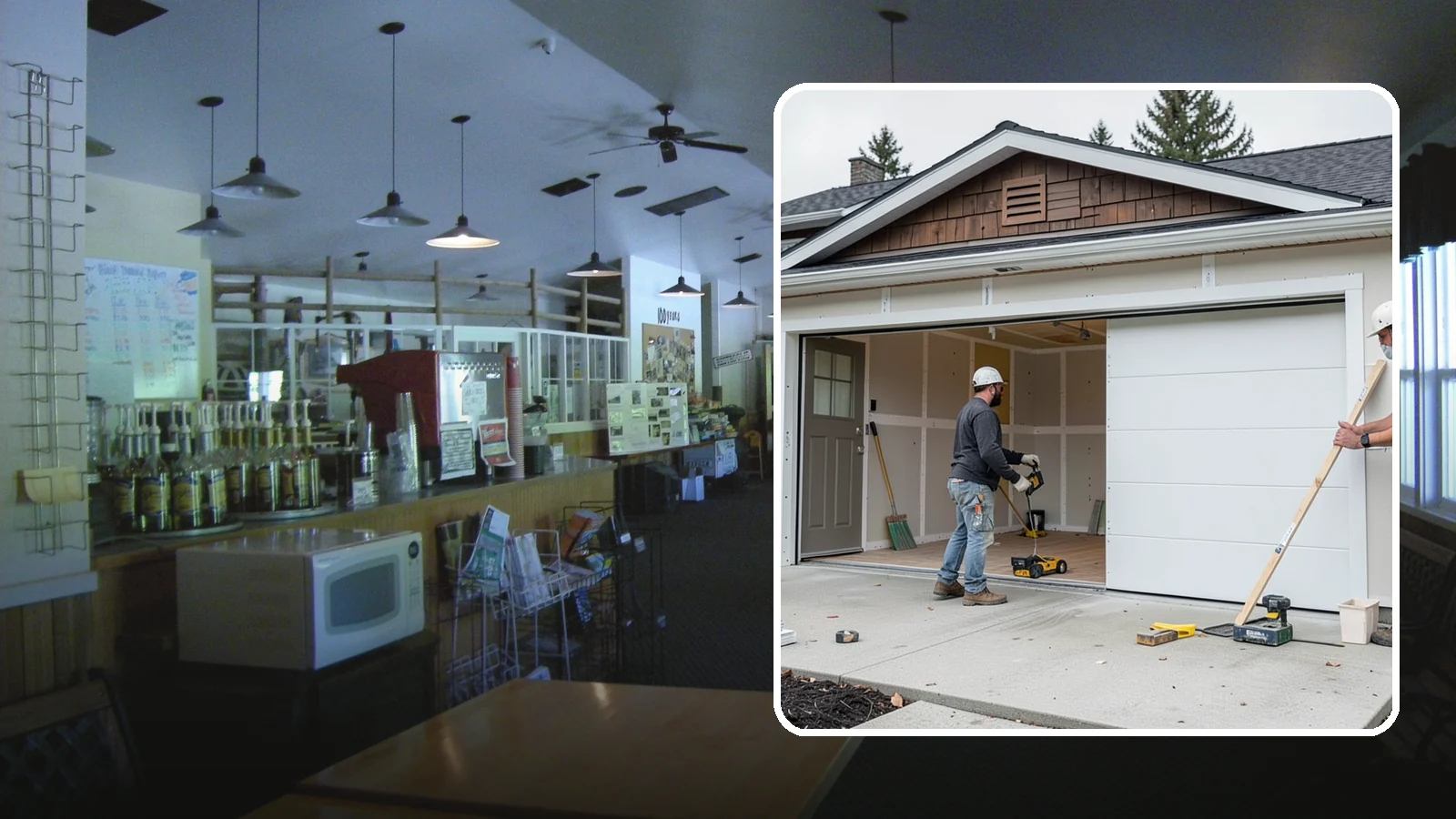 Garage Finishing in Black Diamond, King County, WA - Finishing out bare studs and concrete into a clean, insulated interior ready for everyday use.