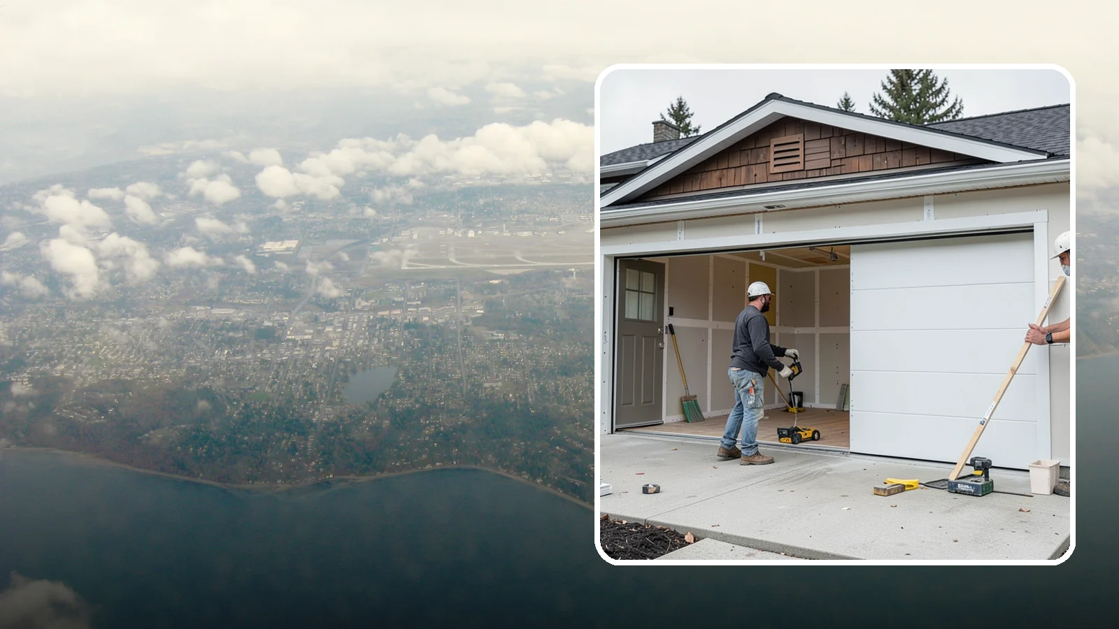 Garage Finishing in Burien, King County, WA - Finishing out bare studs and concrete into a clean, insulated interior ready for everyday use.