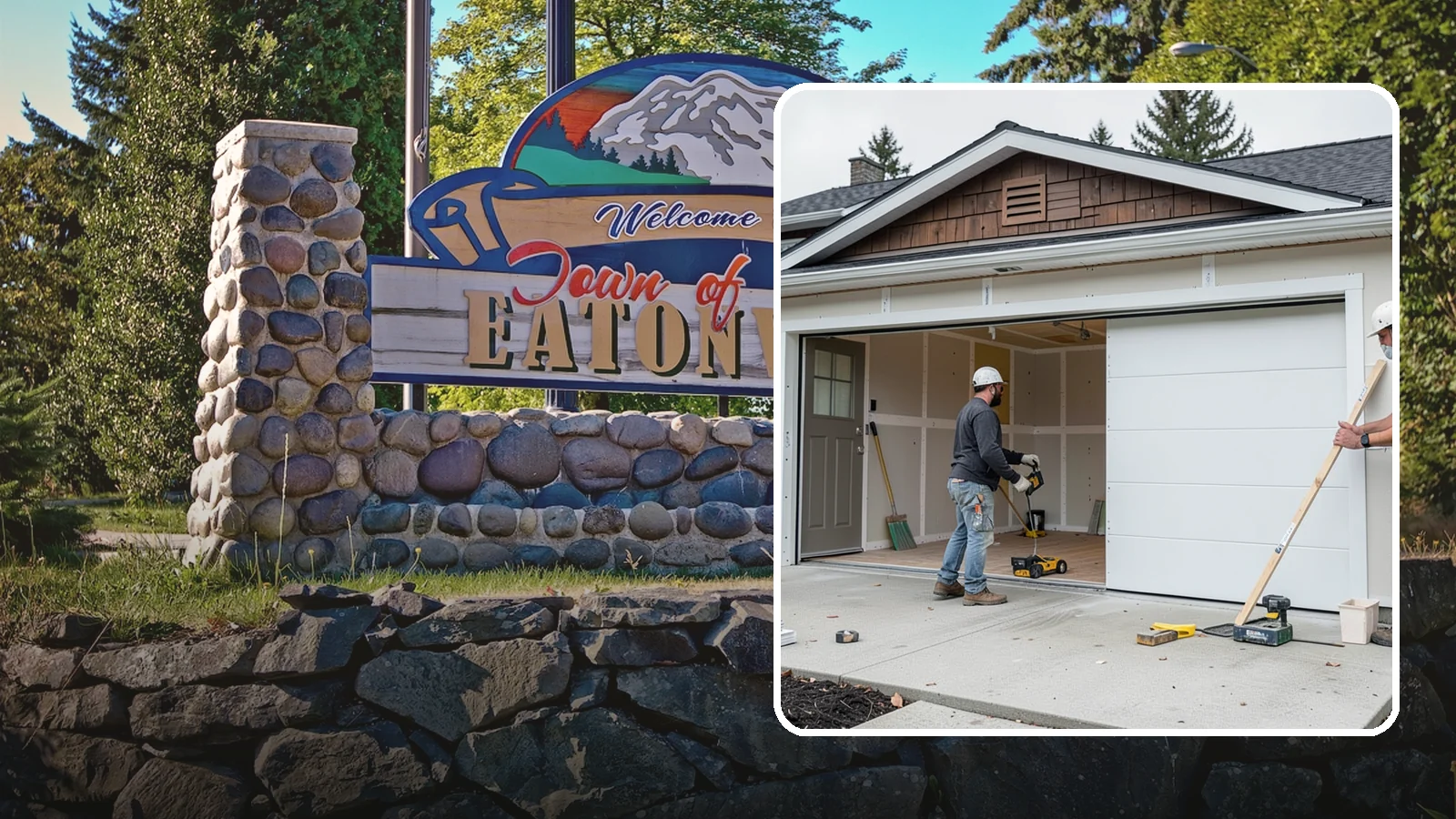 Garage Finishing in Eatonville, Pierce County, WA - Finishing out bare studs and concrete into a clean, insulated interior ready for everyday use.
