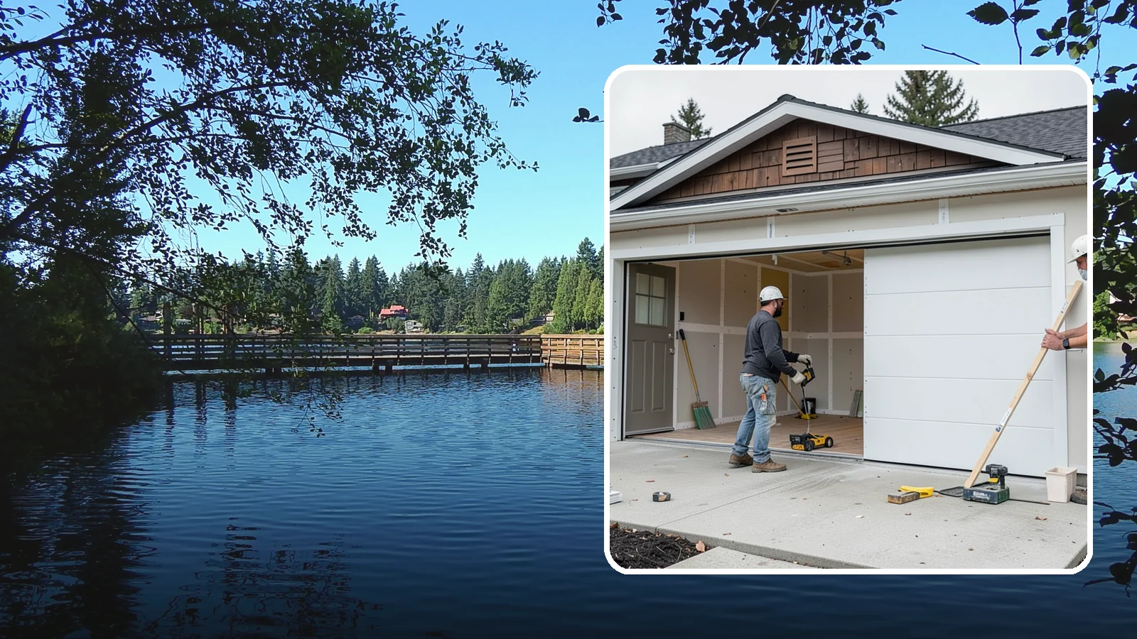 Garage Finishing in Federal Way, King County, WA - Finishing out bare studs and concrete into a clean, insulated interior ready for everyday use.