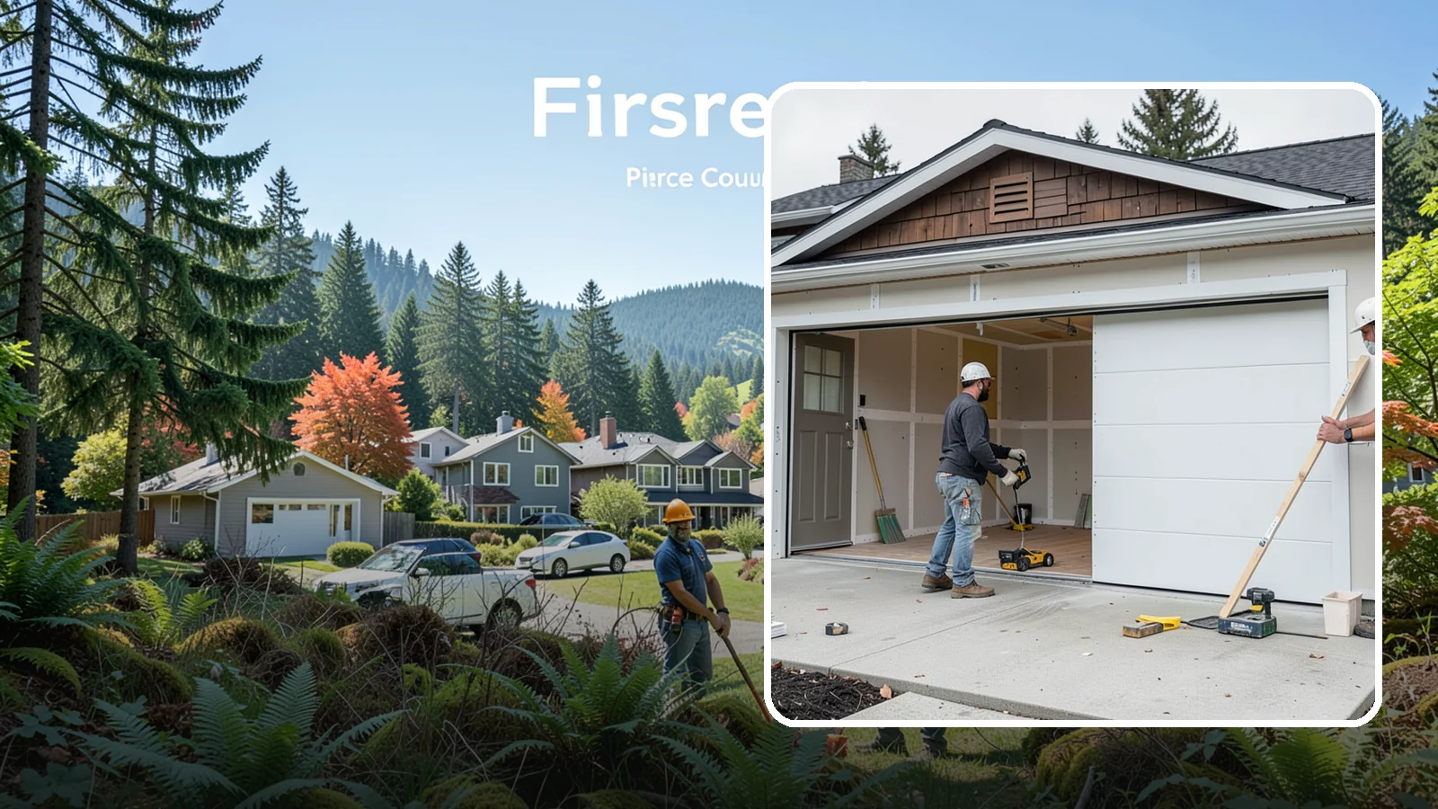 Garage Finishing in Fircrest, Pierce County, WA - Finishing out bare studs and concrete into a clean, insulated interior ready for everyday use.