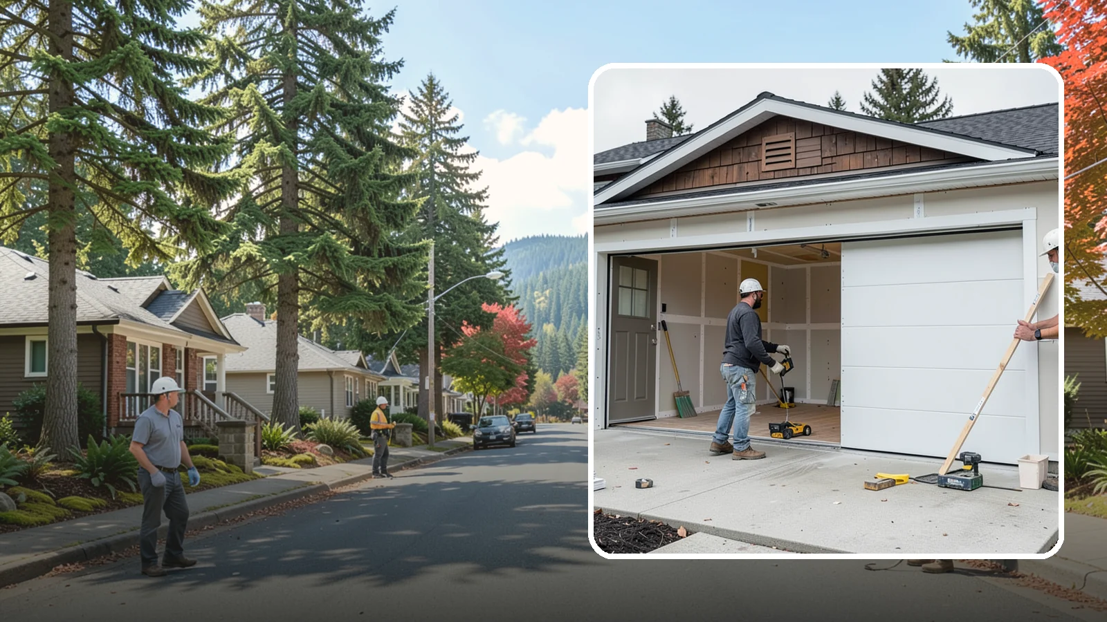 Garage Finishing in Hunts Point, King County, WA - Finishing out bare studs and concrete into a clean, insulated interior ready for everyday use.
