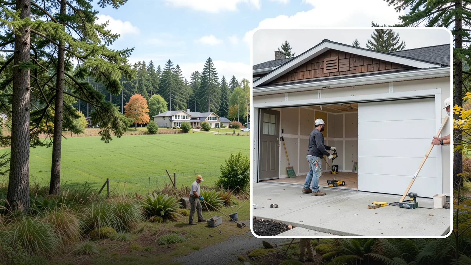 Garage Finishing in Lyman, Skagit County, WA - Finishing out bare studs and concrete into a clean, insulated interior ready for everyday use.
