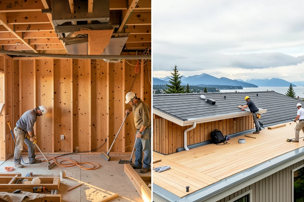 Garage Finishing in Maple Valley, King County, WA - Inspect and prep walls, ceiling, and slab