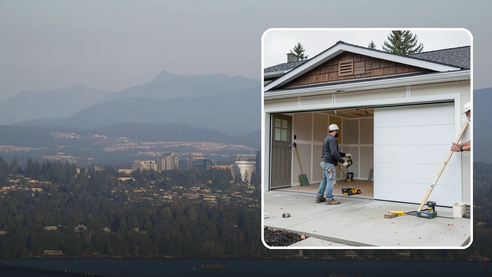 Garage Finishing in Medina, King County, WA - Finishing out bare studs and concrete into a clean, insulated interior ready for everyday use.