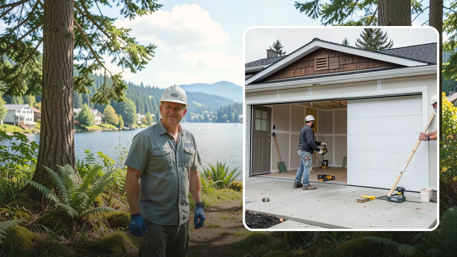 Garage Finishing in Milton, King County, WA - Finishing out bare studs and concrete into a clean, insulated interior ready for everyday use.