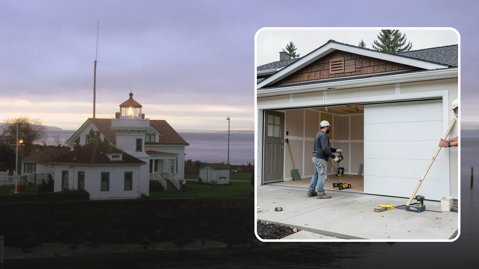 Garage Finishing in Mukilteo, Snohomish County, WA - Finishing out bare studs and concrete into a clean, insulated interior ready for everyday use.
