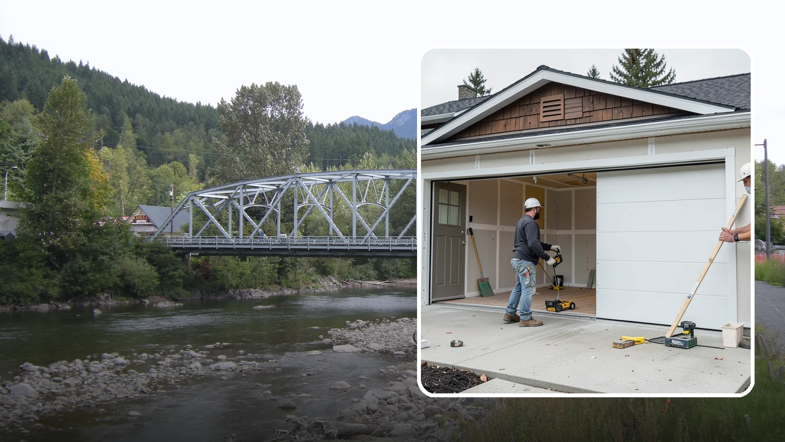 Garage Finishing in Skykomish, King County, WA - Finishing out bare studs and concrete into a clean, insulated interior ready for everyday use.