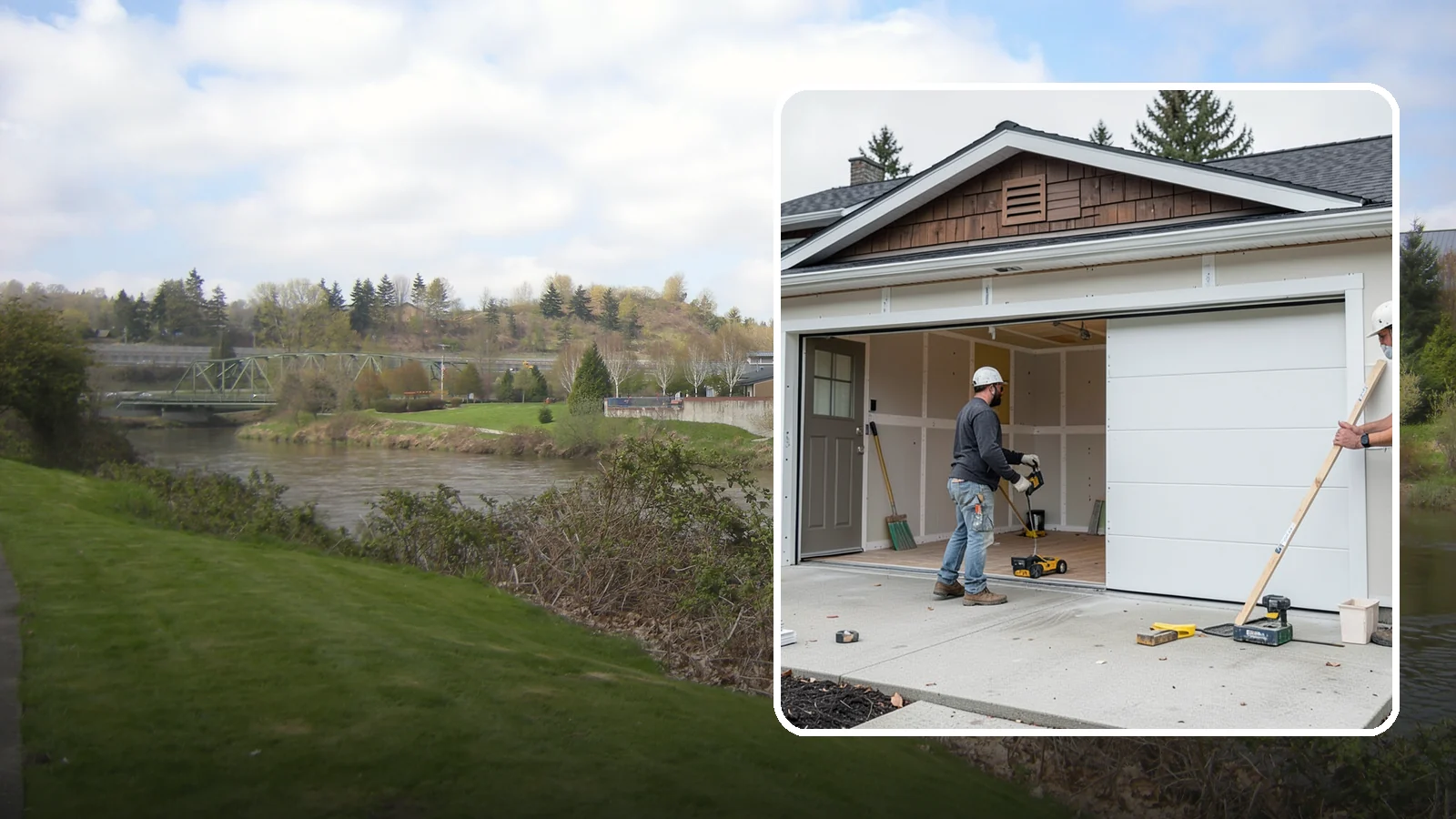 Garage Finishing in Tukwila, King County, WA - Finishing out bare studs and concrete into a clean, insulated interior ready for everyday use.