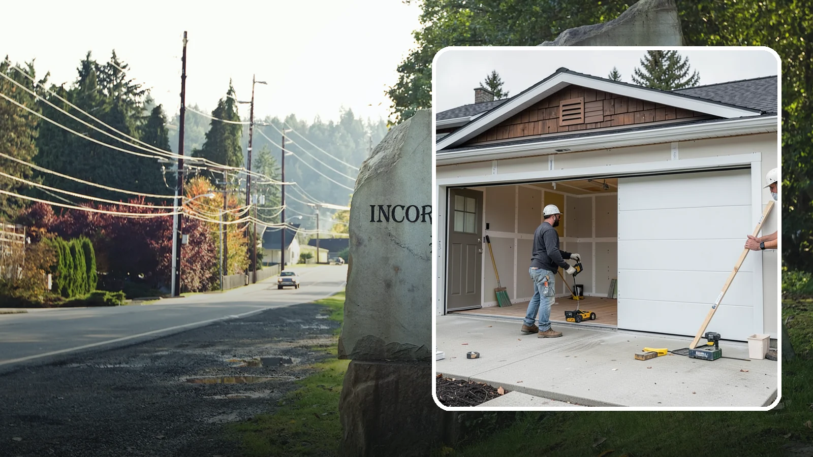 Garage Finishing in Wilkeson, Pierce County, WA - Finishing out bare studs and concrete into a clean, insulated interior ready for everyday use.