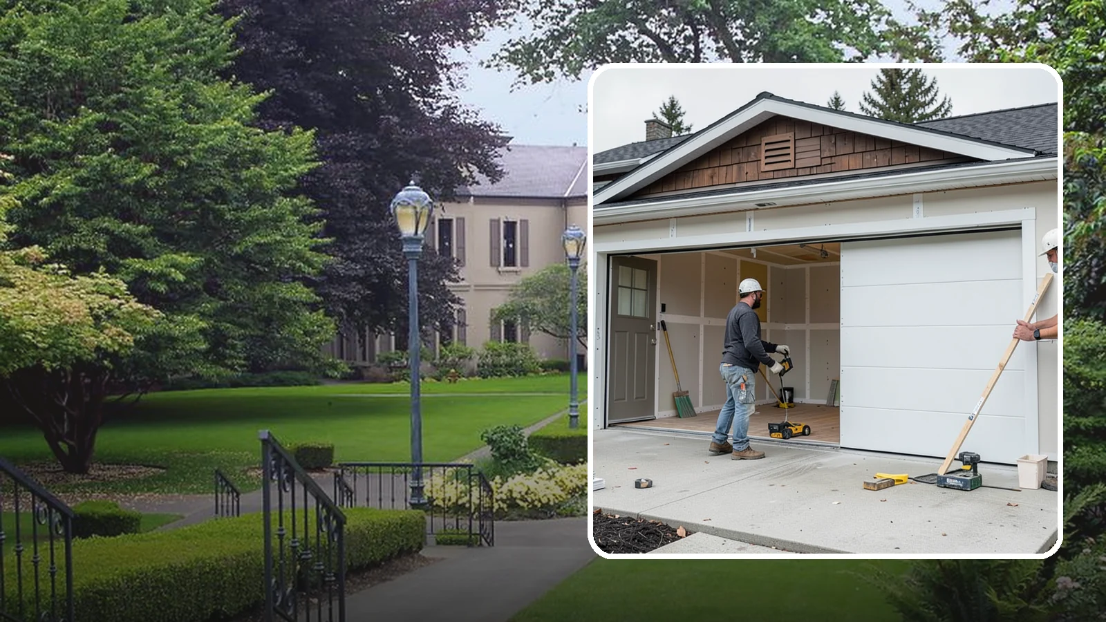 Garage Finishing in Woodinville, King County, WA - Finishing out bare studs and concrete into a clean, insulated interior ready for everyday use.