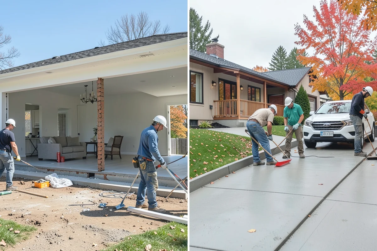 Garage Flooring Installation in Auburn, King County, WA - Grind and profile the concrete