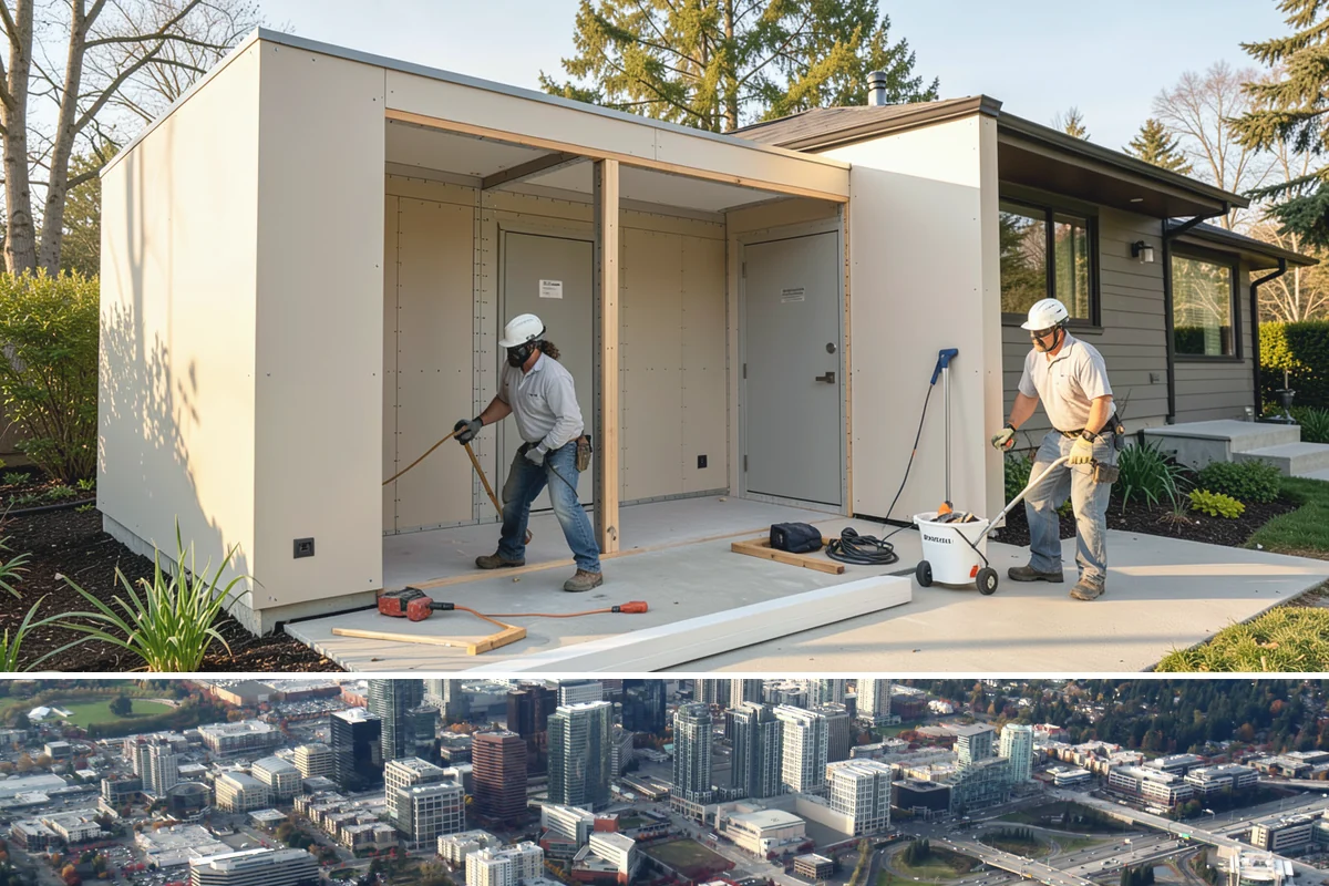 Garage Flooring Installation in Bellevue, King County, WA - Warmer, drier months aid coating cure times, though we manage garage conditions to install successfully in cooler seasons.
