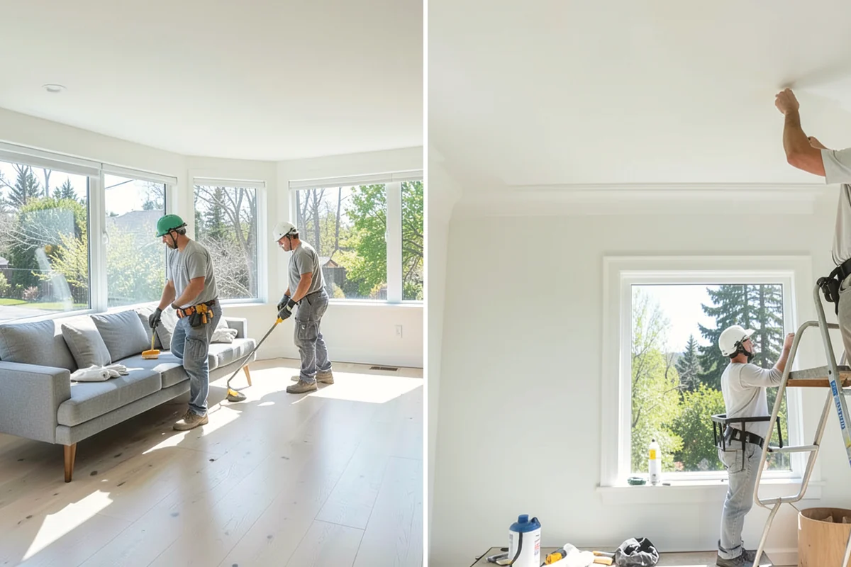 Garage Flooring Installation in Covington, King County, WA - Grind and profile the concrete