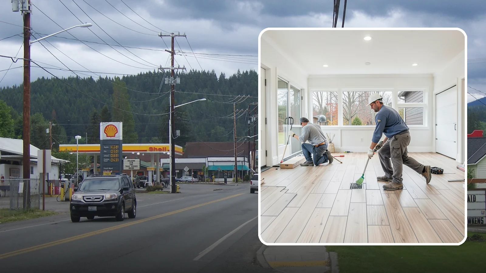 Garage Flooring Installation in Granite Falls, Snohomish County, WA - Rugged garage flooring installation that resists oil, moisture, and heavy loads while brightening the space.