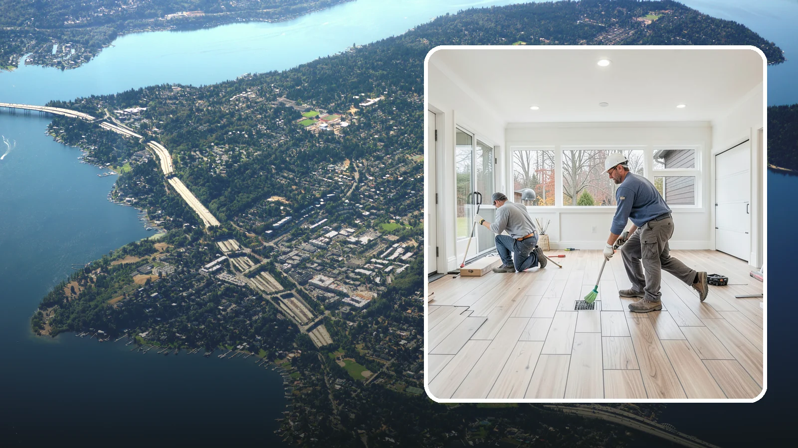 Garage Flooring Installation in Mercer Island, King County, WA - Rugged garage flooring installation that resists oil, moisture, and heavy loads while brightening the space.