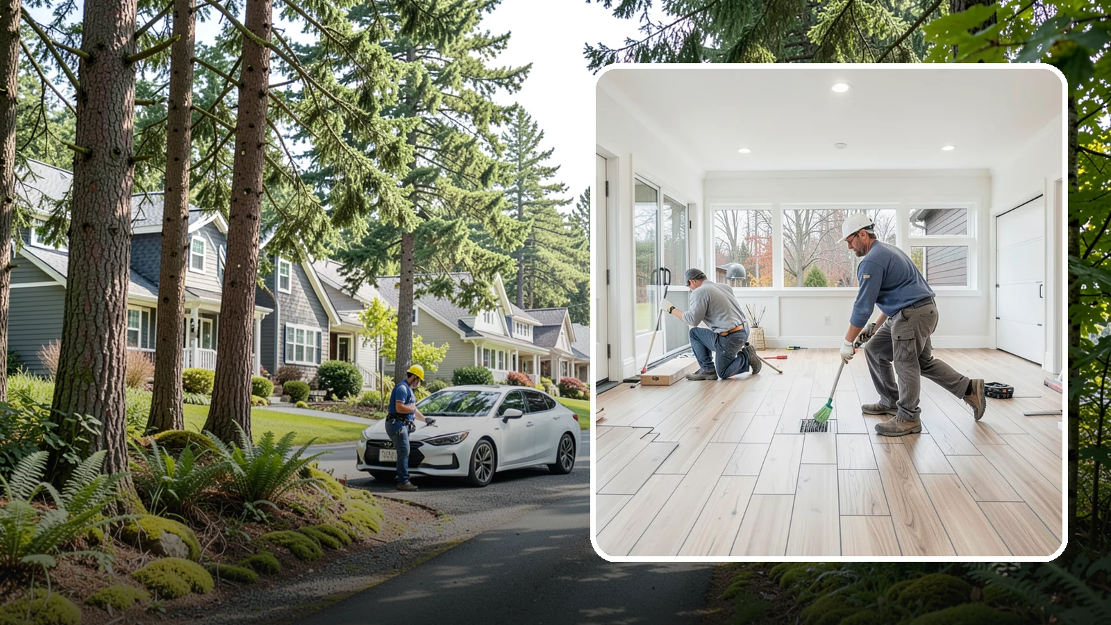Garage Flooring Installation in Normandy Park, King County, WA - Rugged garage flooring installation that resists oil, moisture, and heavy loads while brightening the space.