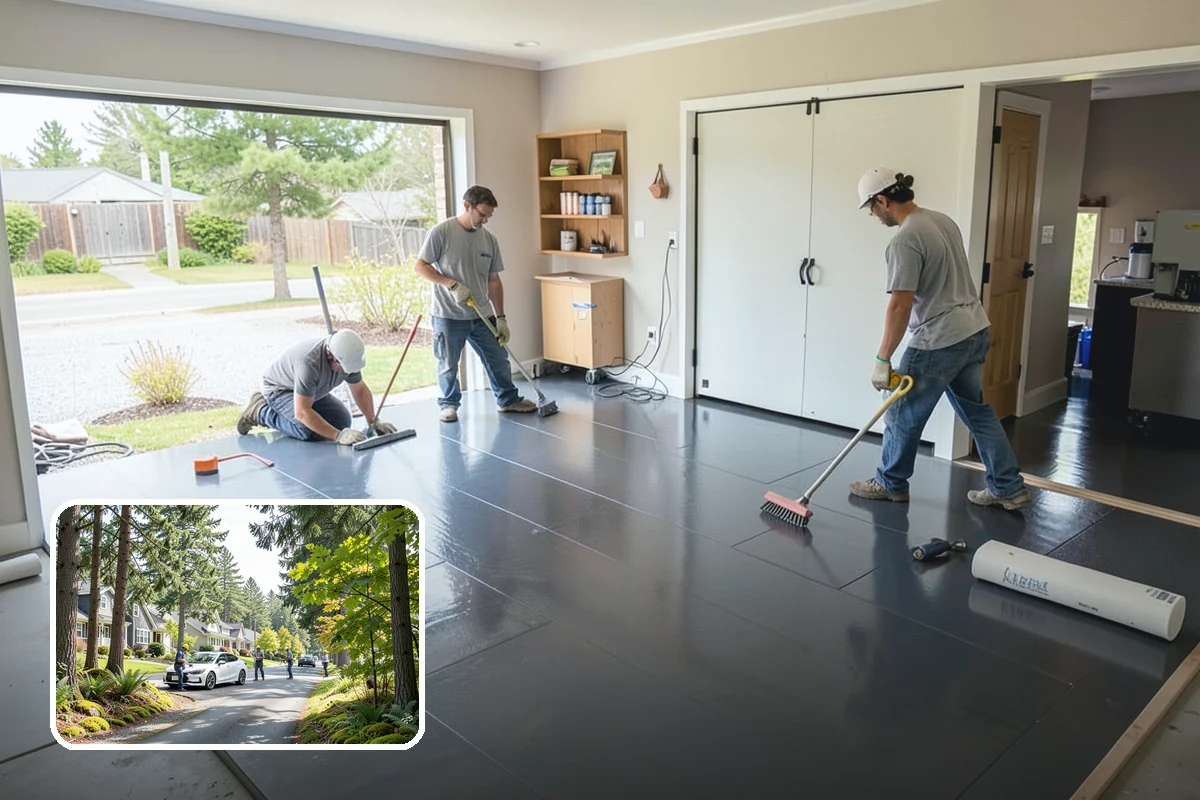 Garage Flooring Installation in Normandy Park, King County, WA - Withstands vehicle weight and impacts