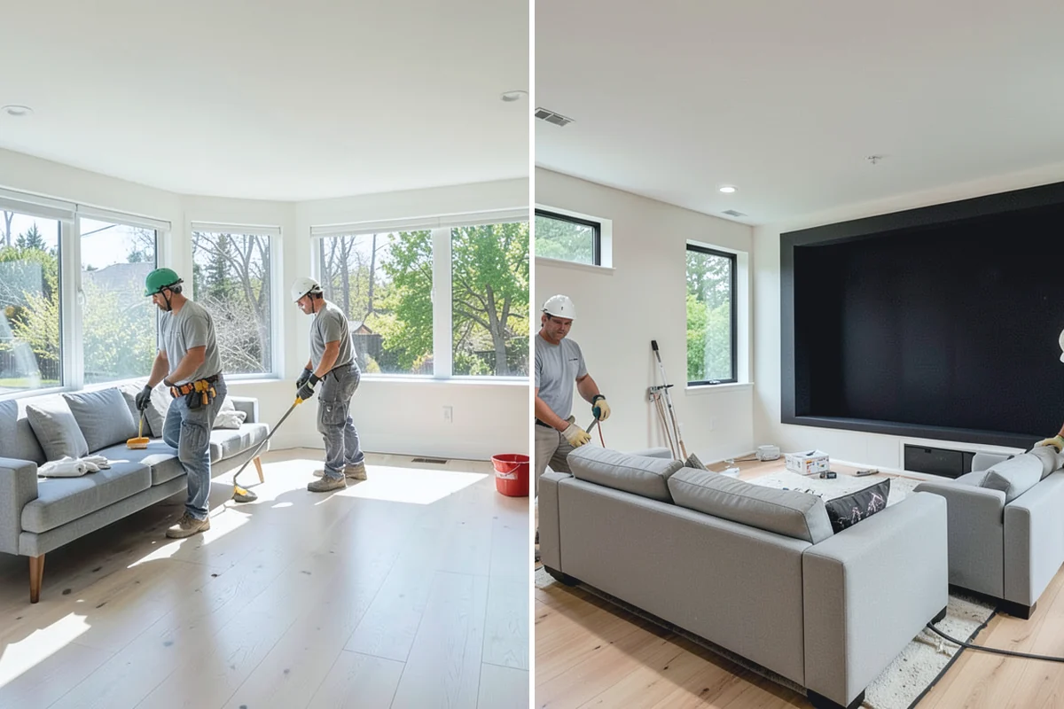 Garage Flooring Installation in Redmond, King County, WA - Grind and profile the concrete