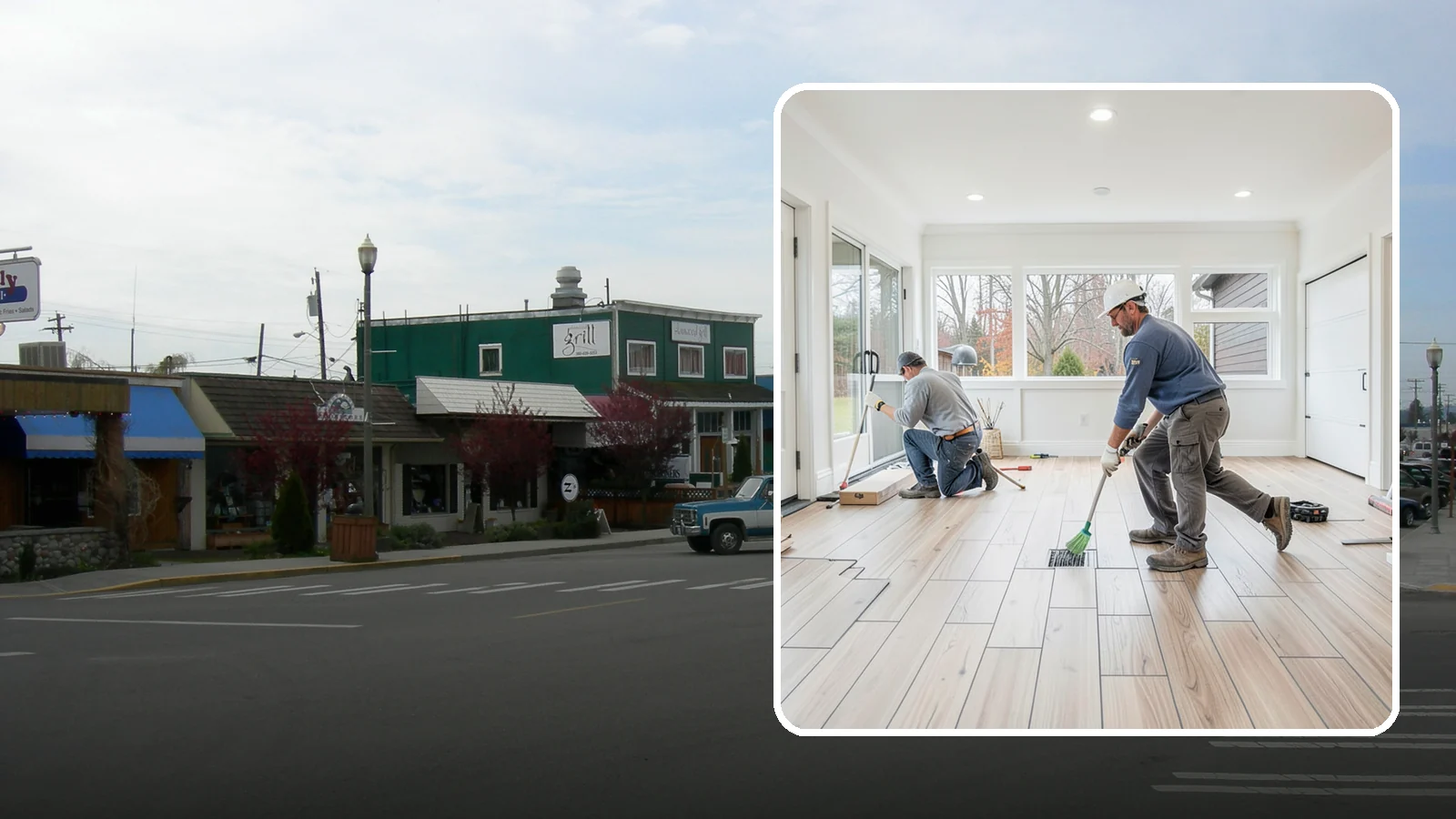 Garage Flooring Installation in Stanwood, Snohomish County, WA - Rugged garage flooring installation that resists oil, moisture, and heavy loads while brightening the space.