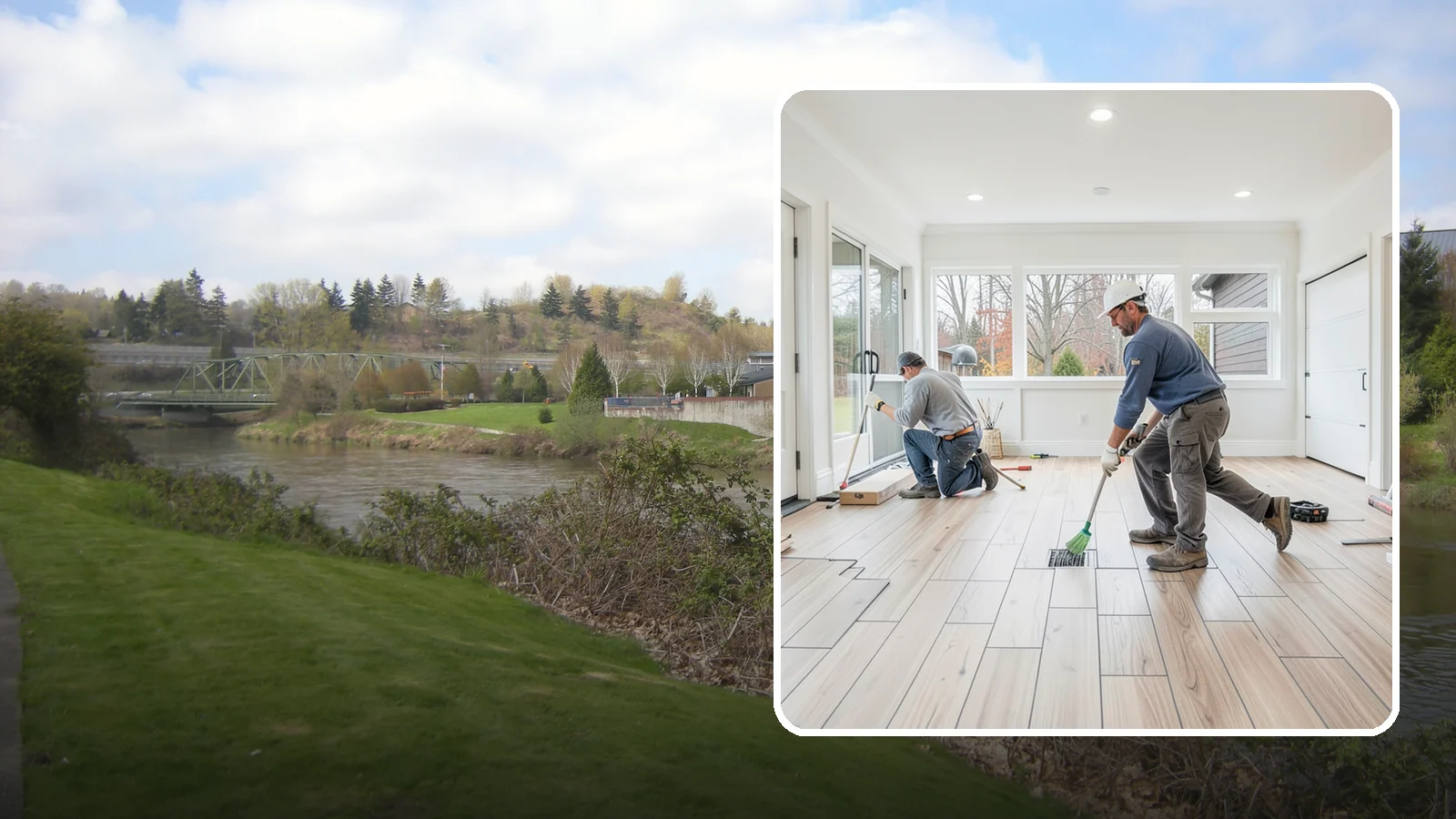 Garage Flooring Installation in Tukwila, King County, WA - Rugged garage flooring installation that resists oil, moisture, and heavy loads while brightening the space.