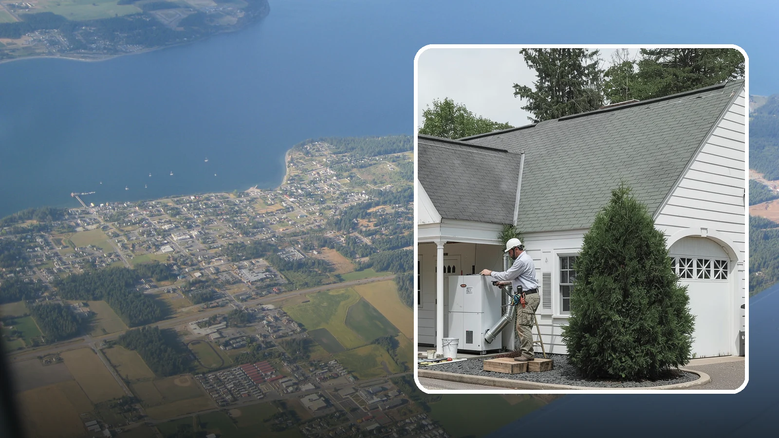 Garage Heating Installation in Coupeville, Island County, WA - Installing heating that keeps the garage comfortable and usable through damp Puget Sound winters.