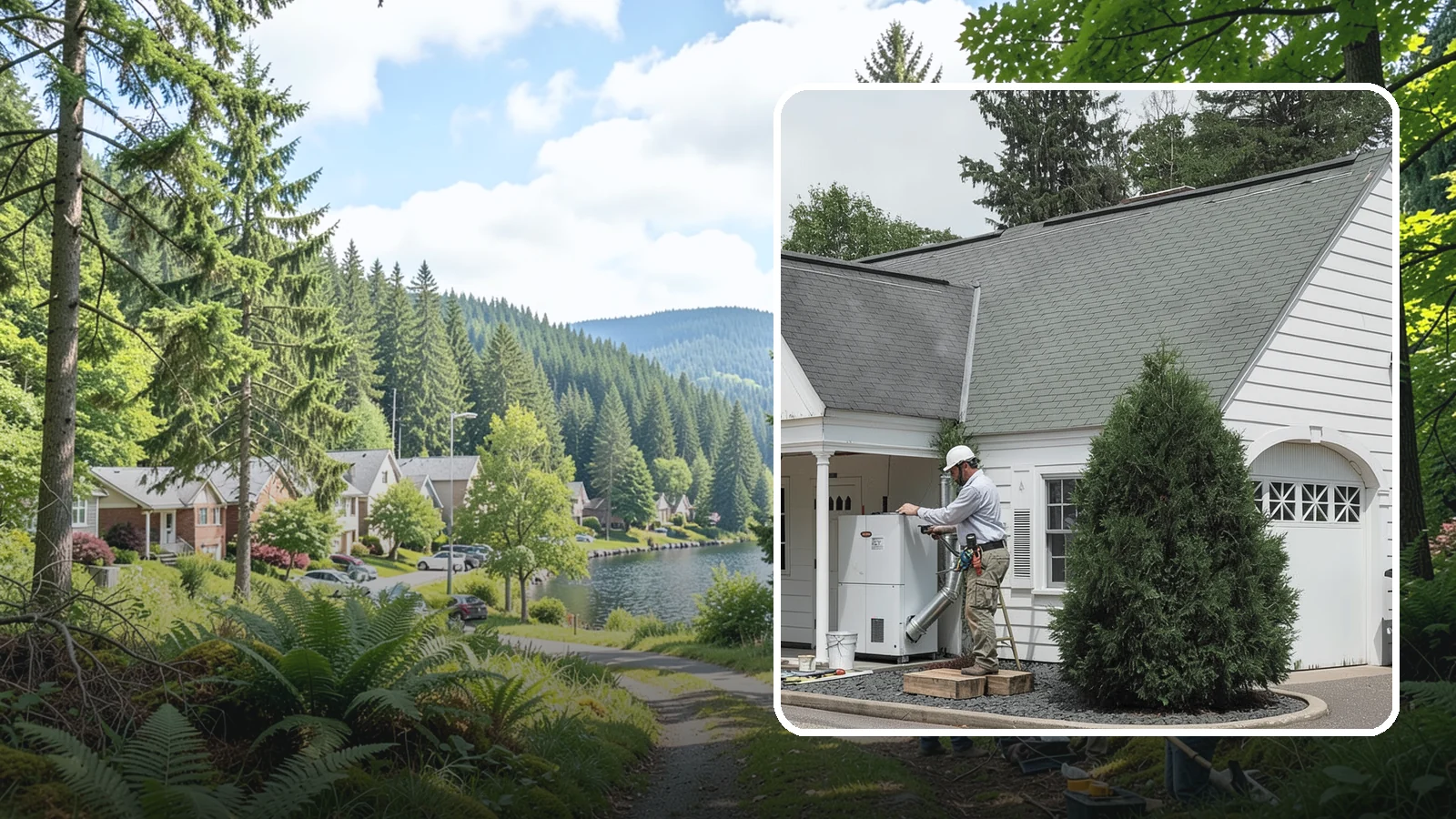 Garage Heating Installation in Lake Forest Park, King County, WA - Installing heating that keeps the garage comfortable and usable through damp Puget Sound winters.