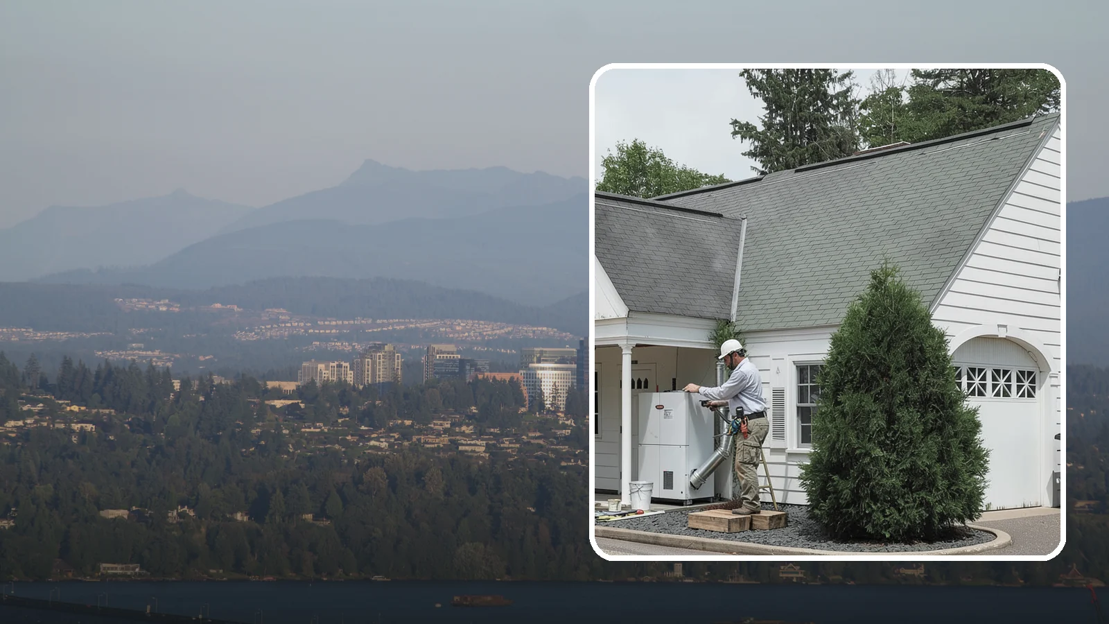 Garage Heating Installation in Medina, King County, WA - Installing heating that keeps the garage comfortable and usable through damp Puget Sound winters.