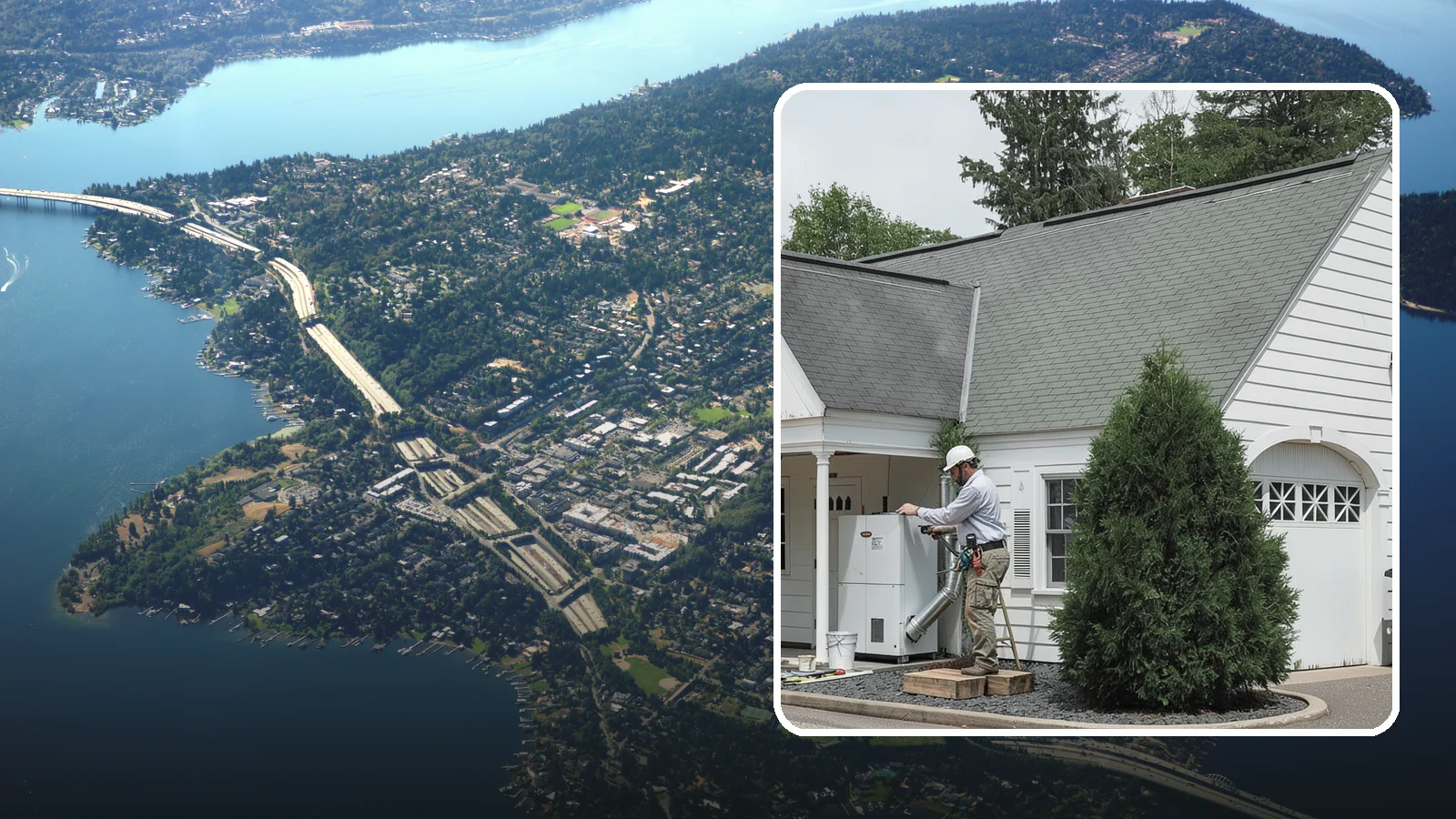 Garage Heating Installation in Mercer Island, King County, WA - Installing heating that keeps the garage comfortable and usable through damp Puget Sound winters.