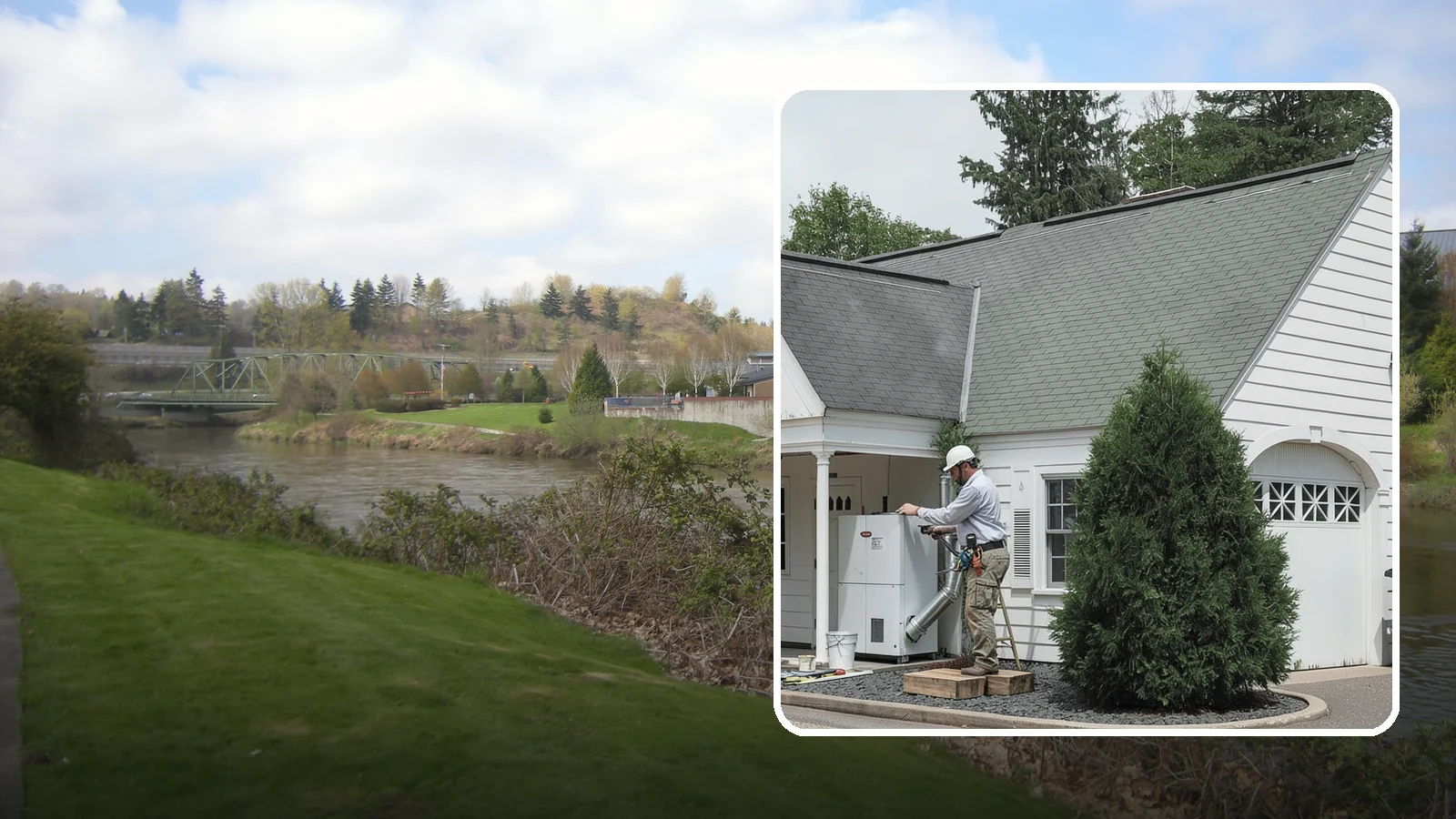Garage Heating Installation in Tukwila, King County, WA - Installing heating that keeps the garage comfortable and usable through damp Puget Sound winters.