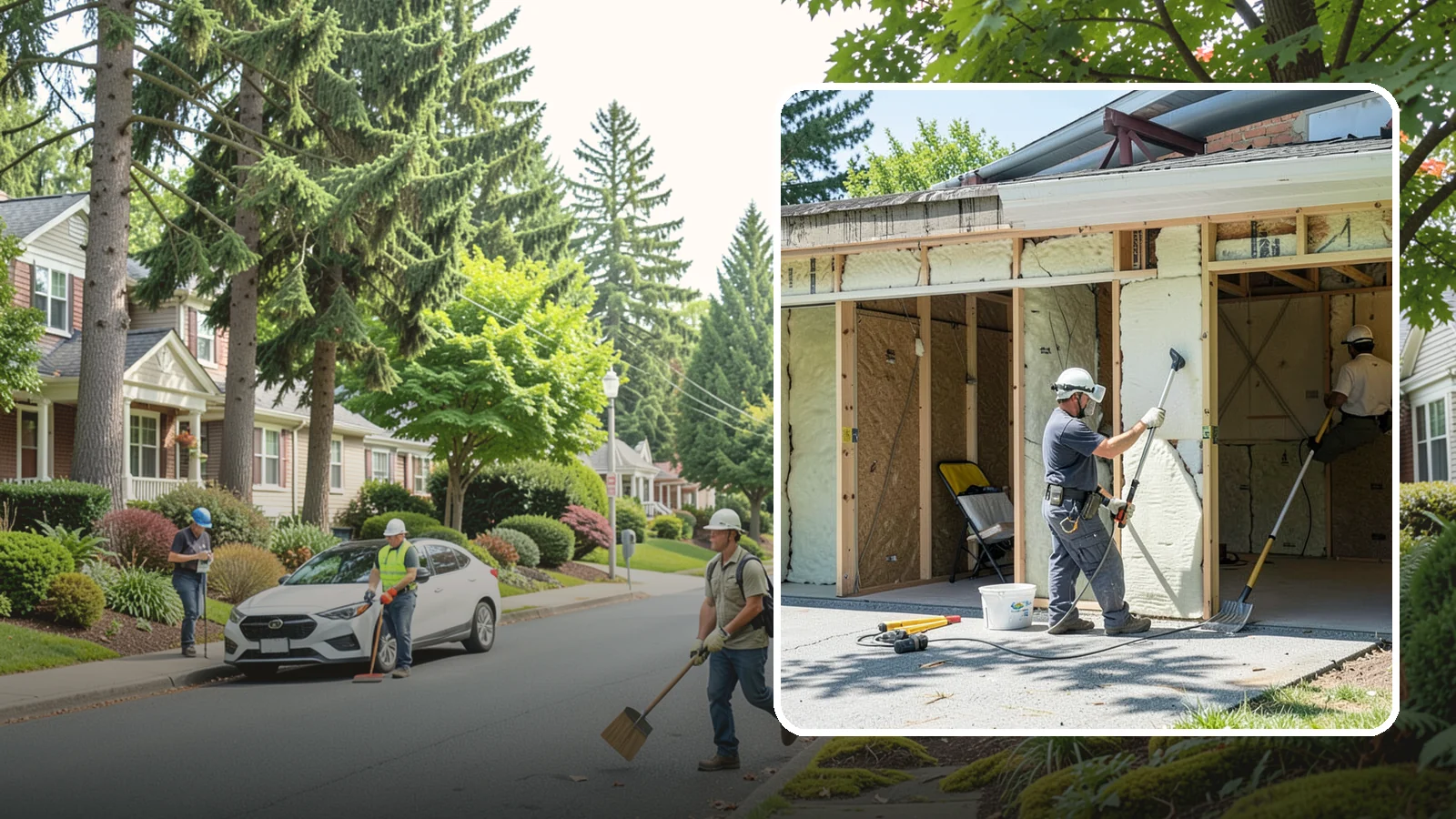 Garage Insulation in Beaux Arts Village, King County, WA - Adding proper insulation to garage walls and ceilings for a warmer, drier, more efficient space.