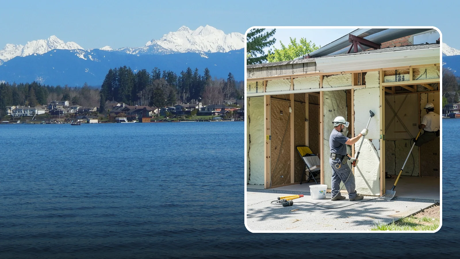 Garage Insulation in Lake Stevens, Snohomish County, WA - Adding proper insulation to garage walls and ceilings for a warmer, drier, more efficient space.