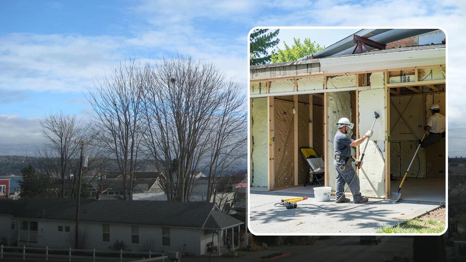 Garage Insulation in Langley, Island County, WA - Adding proper insulation to garage walls and ceilings for a warmer, drier, more efficient space.