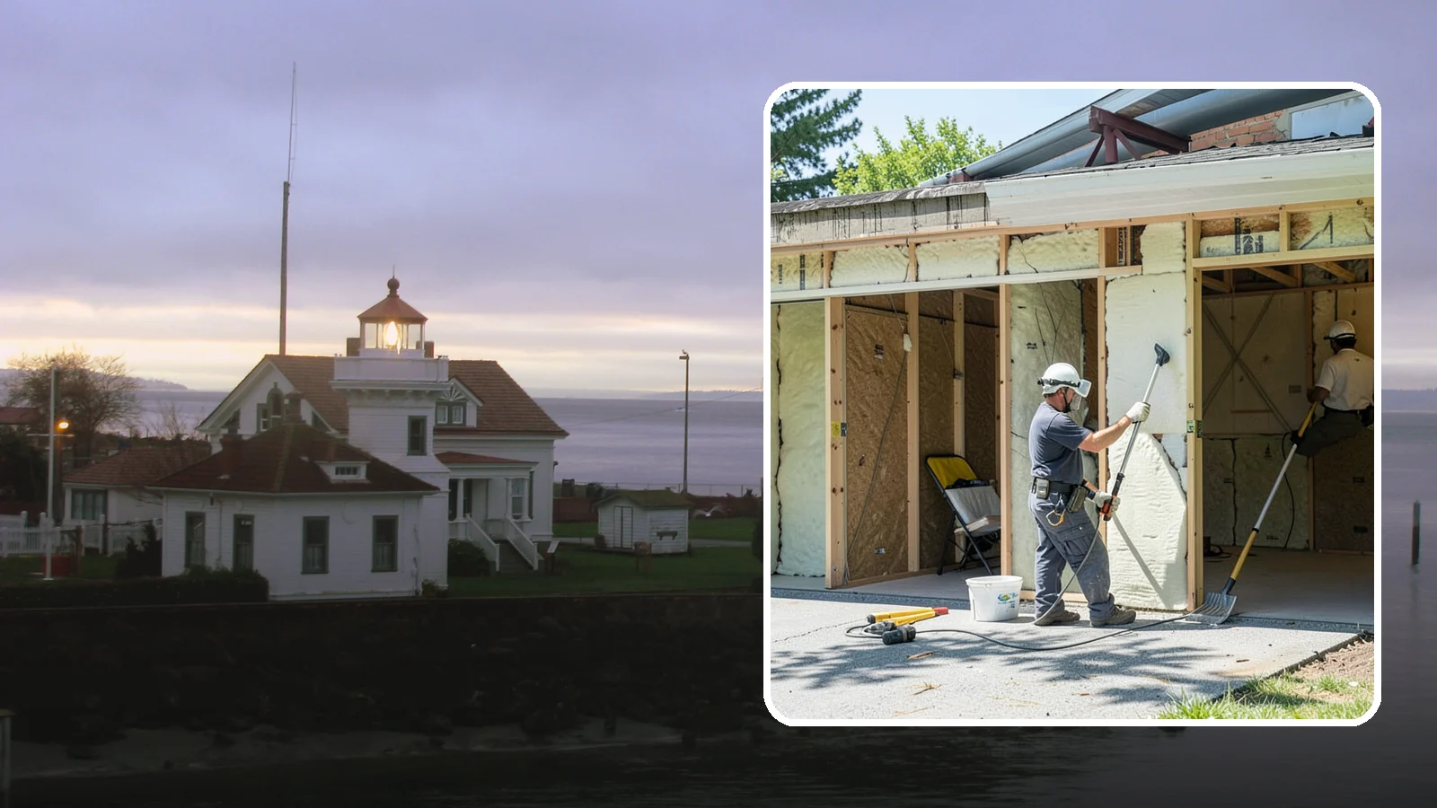 Garage Insulation in Mukilteo, Snohomish County, WA - Adding proper insulation to garage walls and ceilings for a warmer, drier, more efficient space.