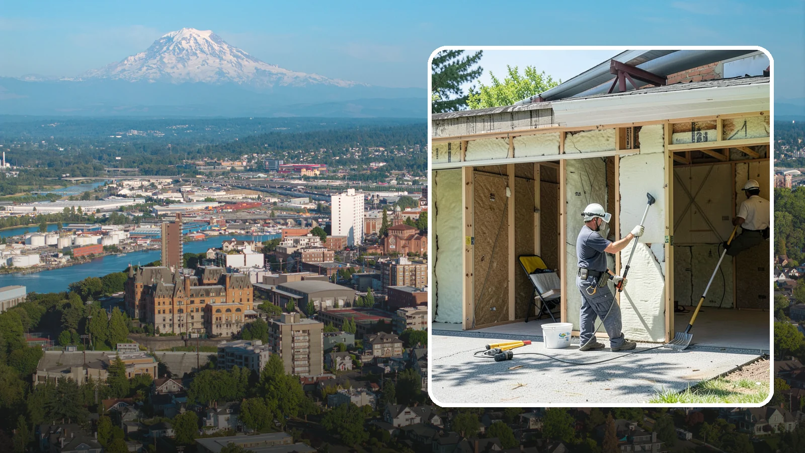 Garage Insulation in Tacoma, Pierce County, WA - Adding proper insulation to garage walls and ceilings for a warmer, drier, more efficient space.