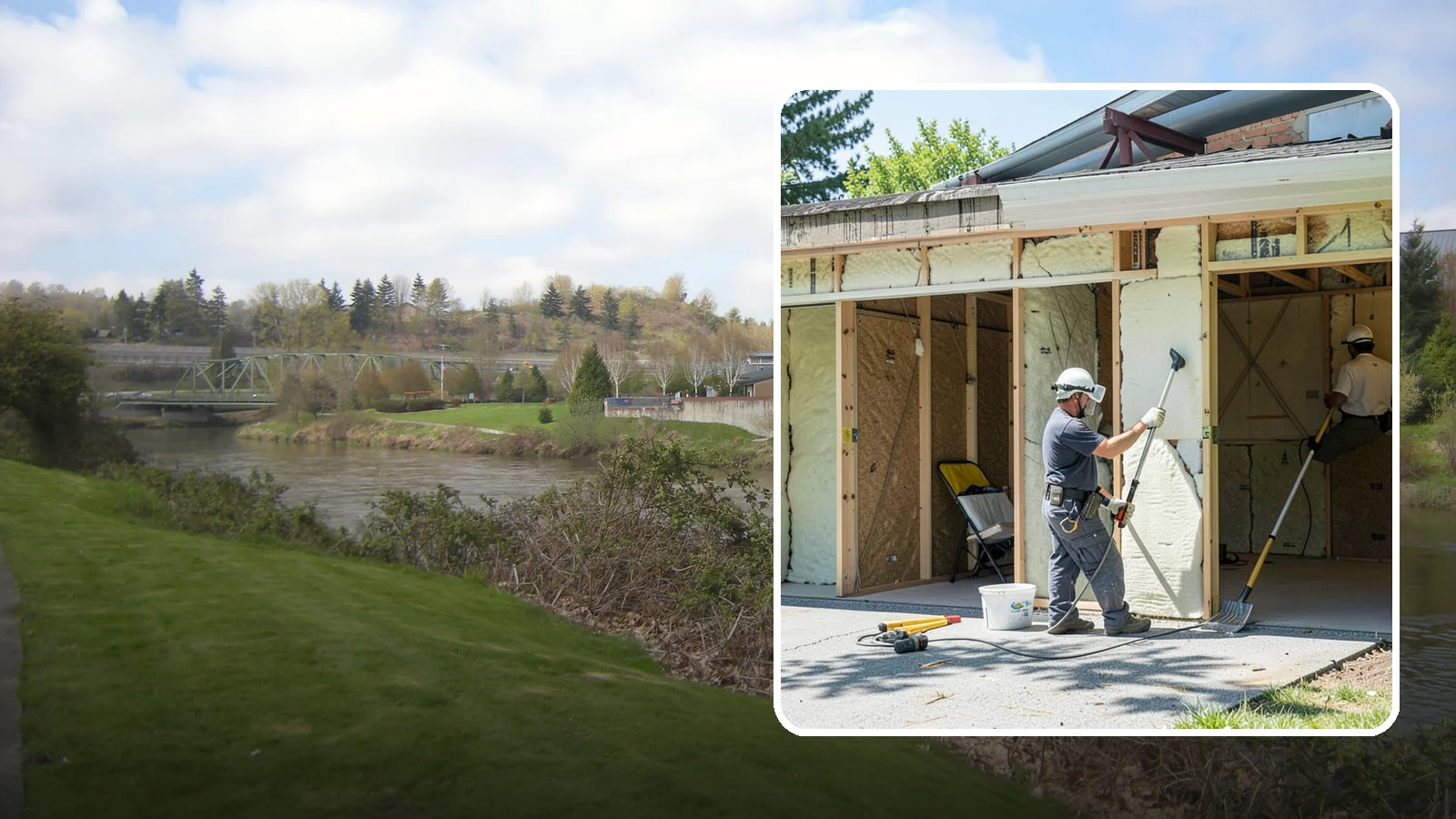 Garage Insulation in Tukwila, King County, WA - Adding proper insulation to garage walls and ceilings for a warmer, drier, more efficient space.