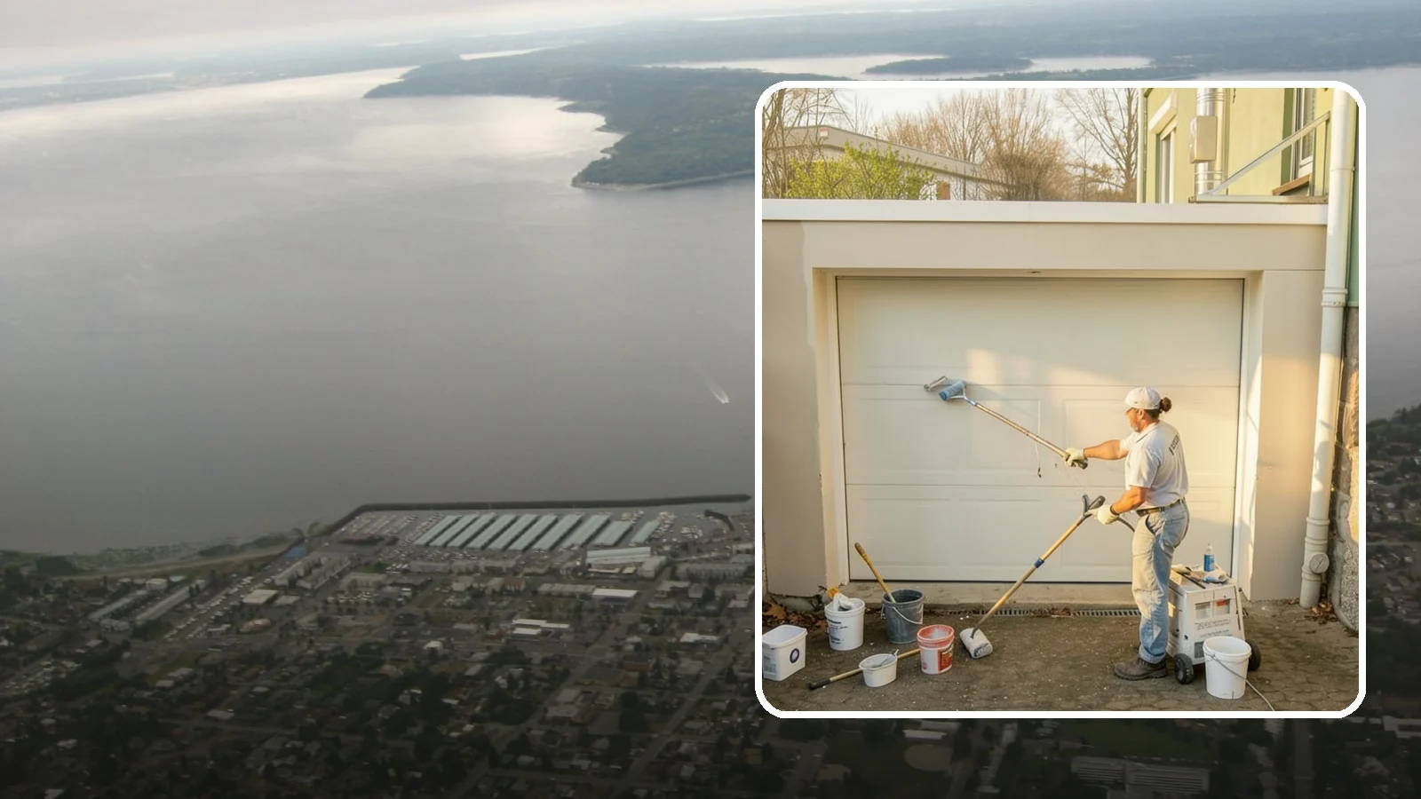 Garage Painting in Des Moines, King County, WA - Garage painting refreshes walls, ceilings, and trim to make the space cleaner and brighter.