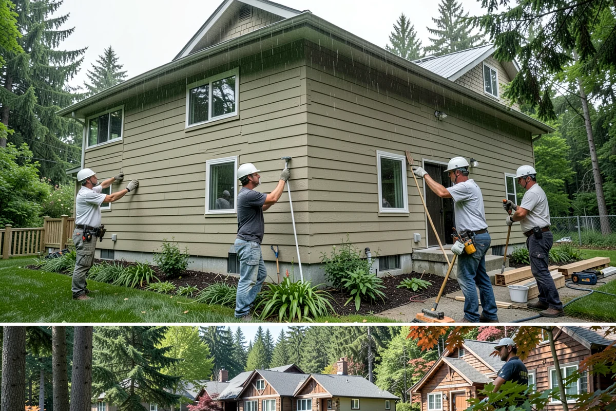 Garage Painting in Edgewood, Pierce County, WA - Garage painting can be done year-round, though mild dry days help ventilation and speed drying.