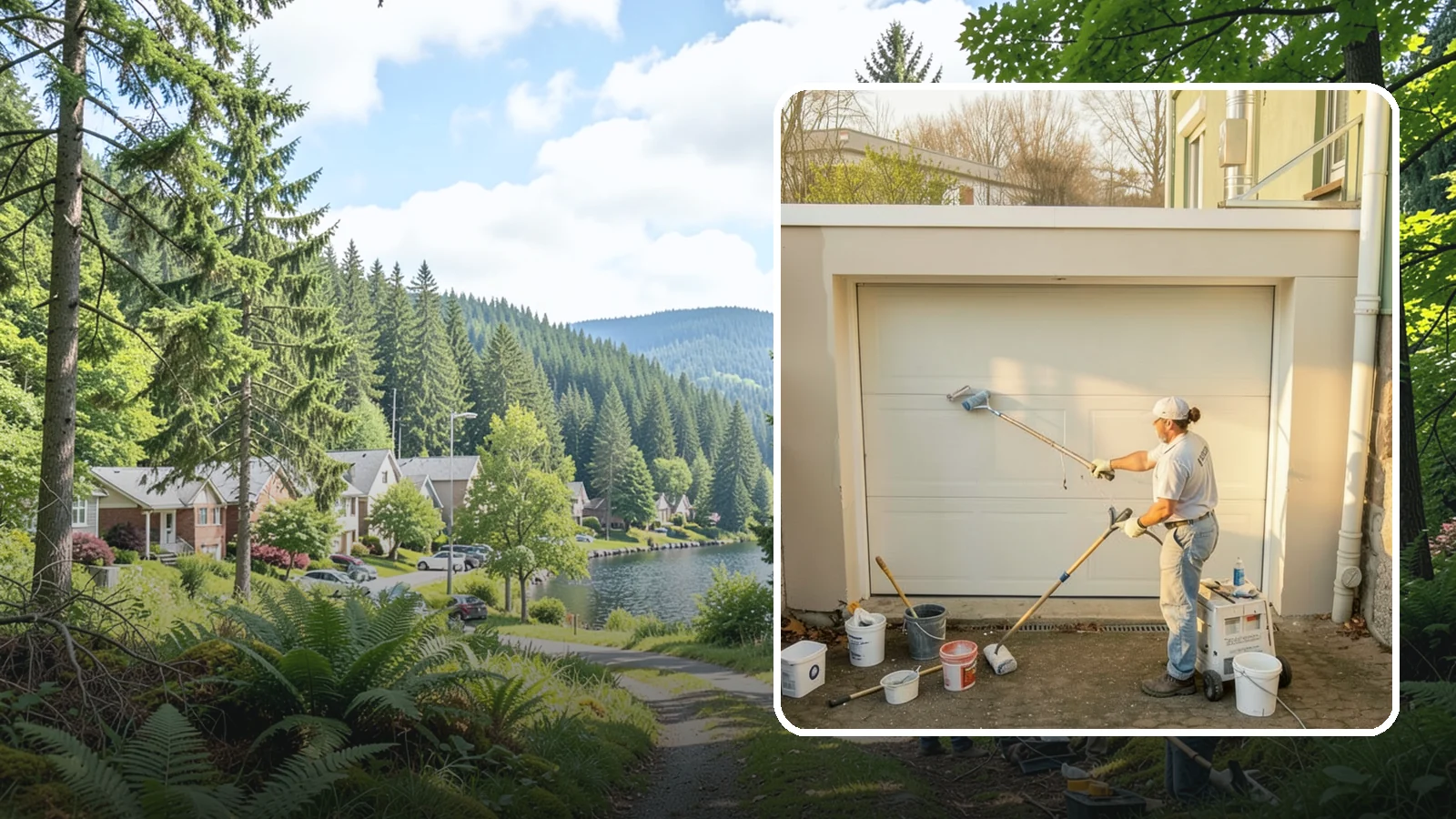 Garage Painting in Lake Forest Park, King County, WA - Garage painting refreshes walls, ceilings, and trim to make the space cleaner and brighter.