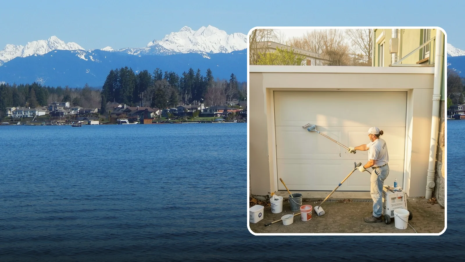 Garage Painting in Lake Stevens, Snohomish County, WA - Garage painting refreshes walls, ceilings, and trim to make the space cleaner and brighter.