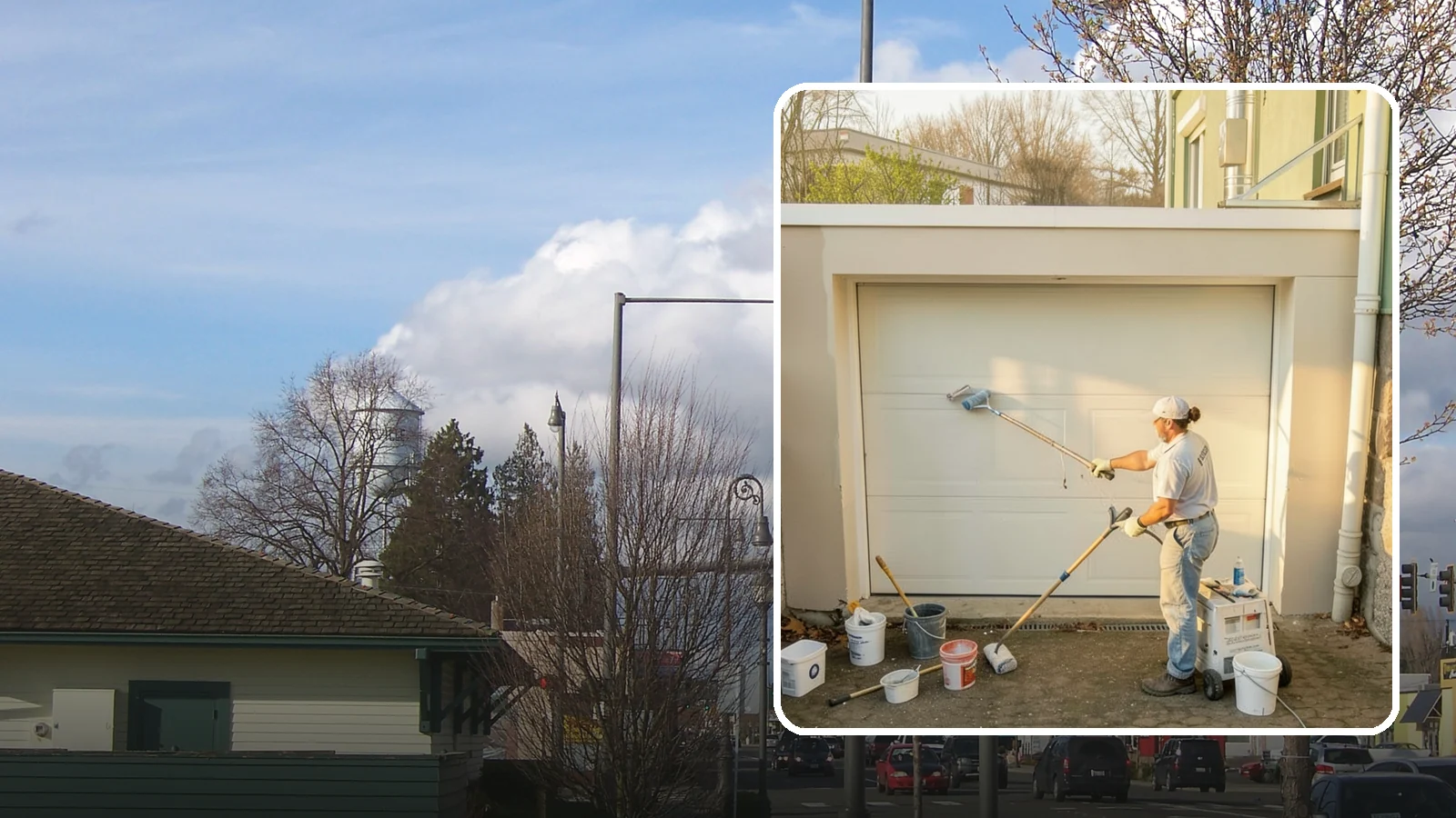 Garage Painting in Marysville, Snohomish County, WA - Garage painting refreshes walls, ceilings, and trim to make the space cleaner and brighter.