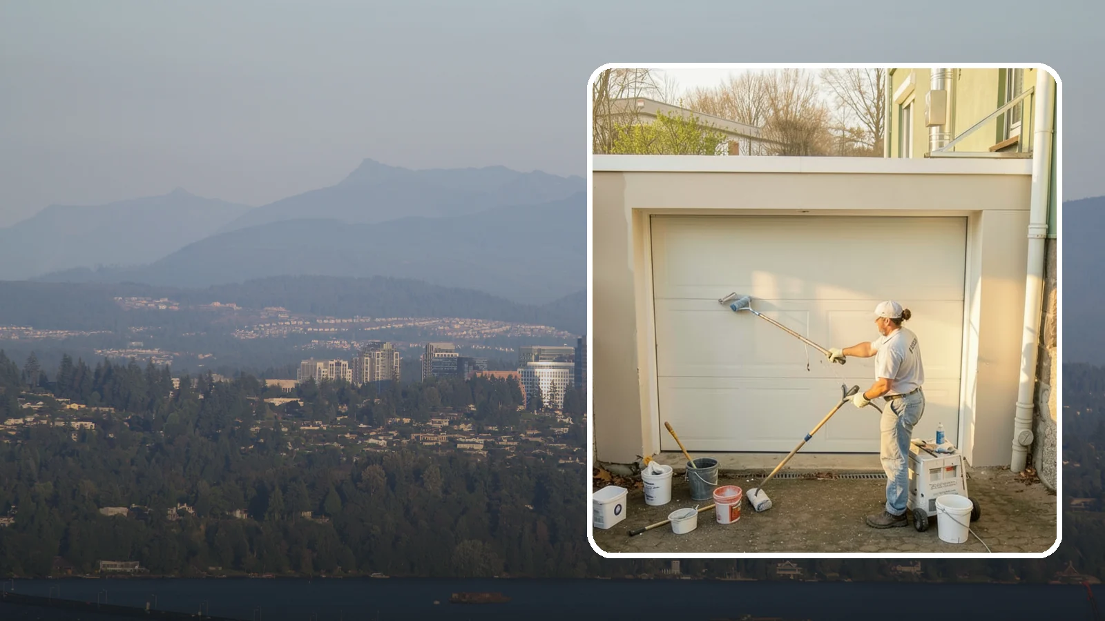 Garage Painting in Medina, King County, WA - Garage painting refreshes walls, ceilings, and trim to make the space cleaner and brighter.