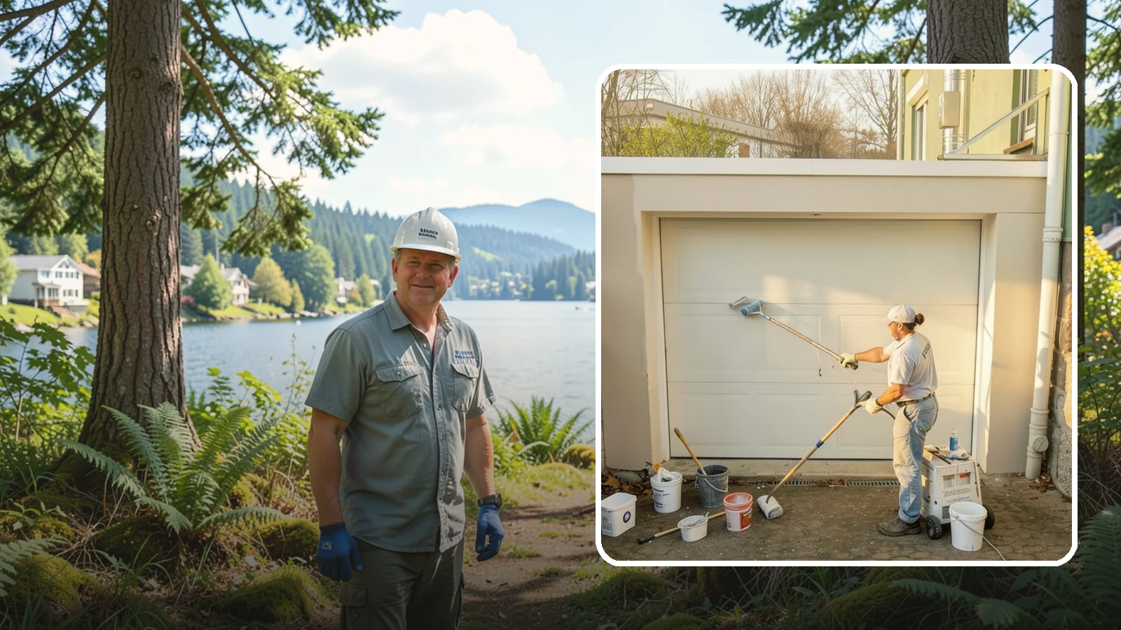 Garage Painting in Milton, King County, WA - Garage painting refreshes walls, ceilings, and trim to make the space cleaner and brighter.