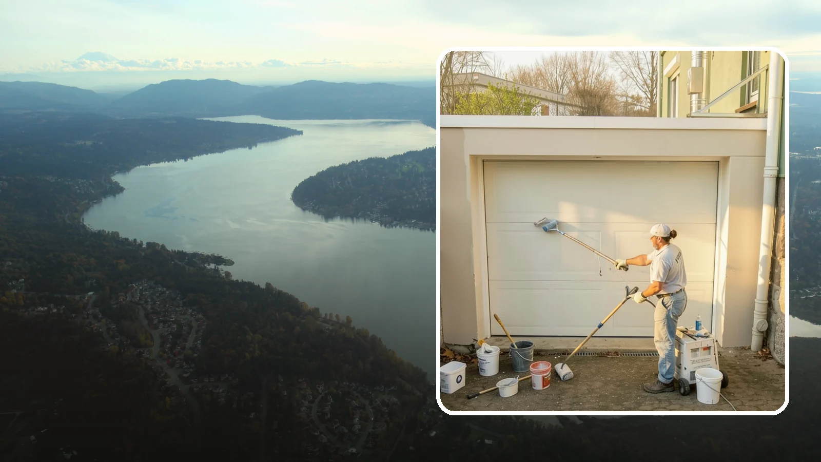 Garage Painting in Sammamish, King County, WA - Garage painting refreshes walls, ceilings, and trim to make the space cleaner and brighter.