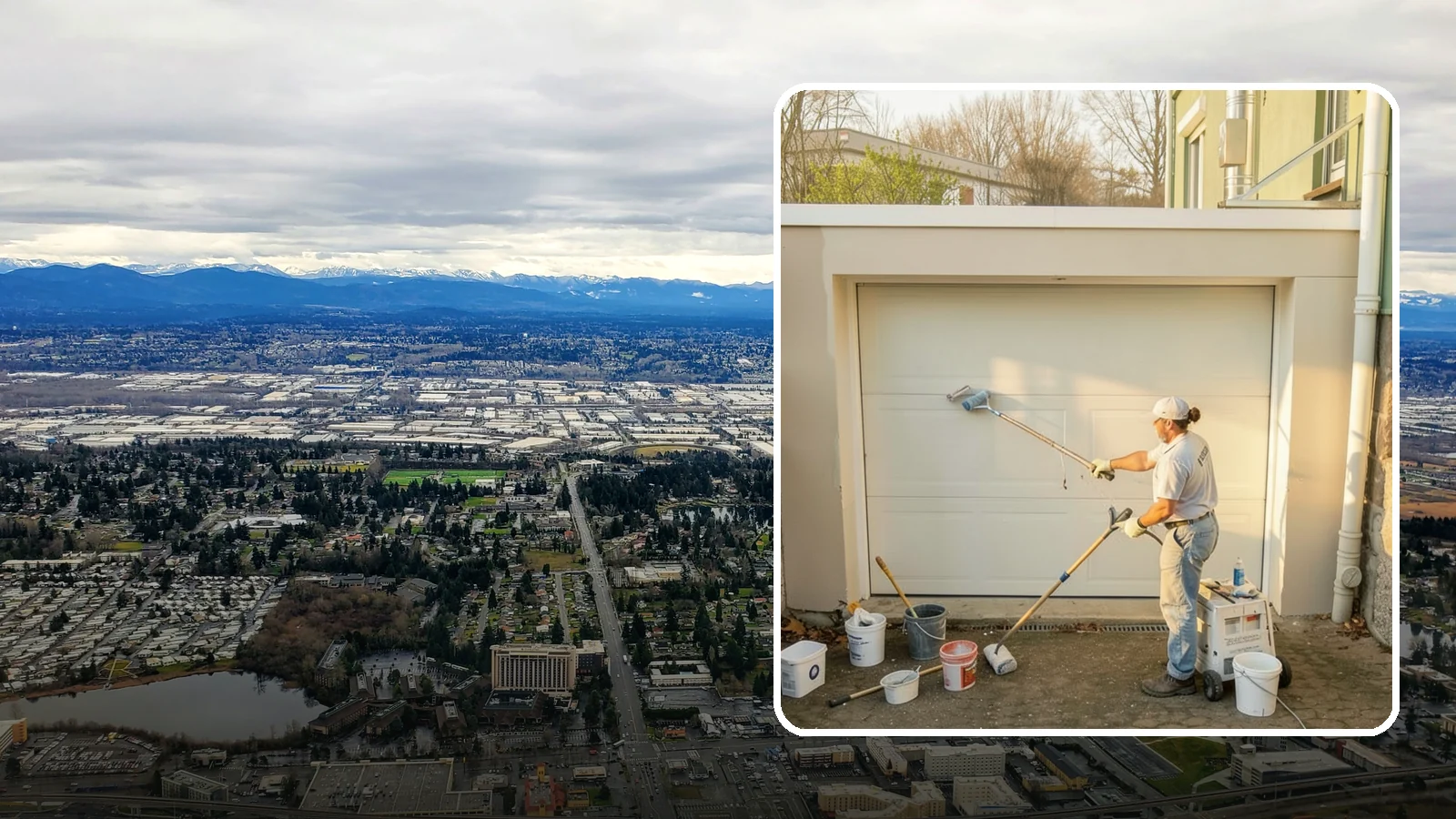 Garage Painting in SeaTac, King County, WA - Garage painting refreshes walls, ceilings, and trim to make the space cleaner and brighter.