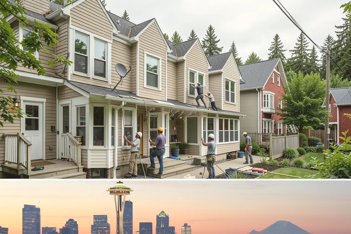 Garage Painting in Seattle, King County, WA - Garage painting can be done year-round, though mild dry days help ventilation and speed drying.