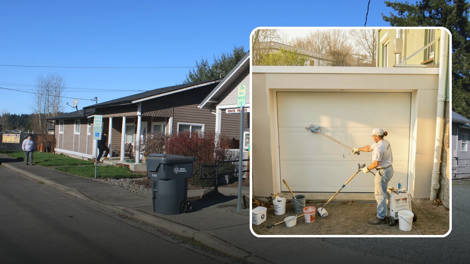 Garage Painting in South Prairie, Pierce County, WA - Garage painting refreshes walls, ceilings, and trim to make the space cleaner and brighter.